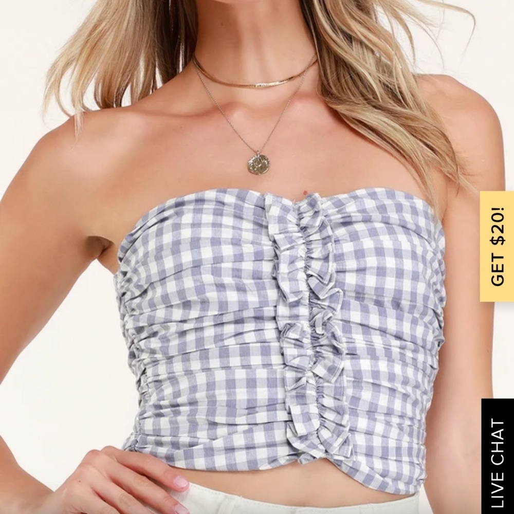 Lulu's Gingham Tube Top